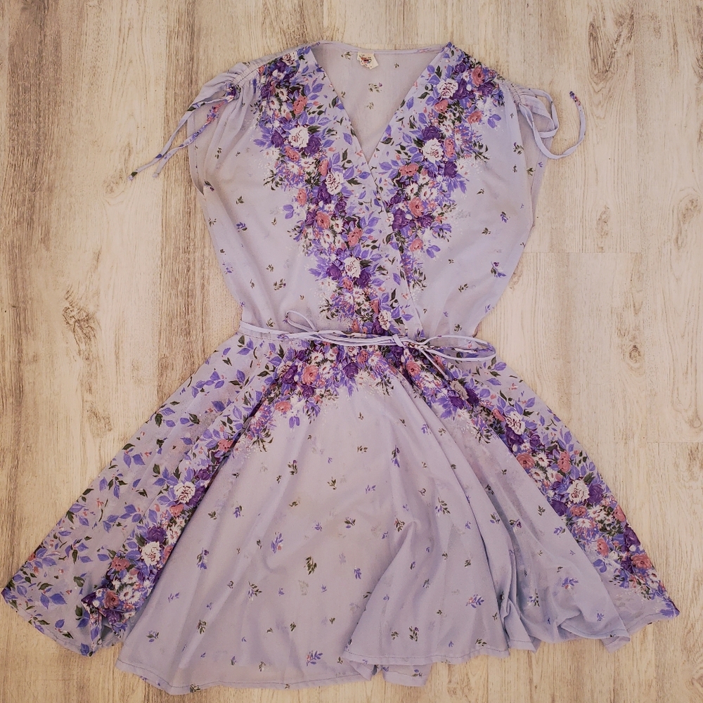 True Vintage Sheer Floral Pinup Summer Dress